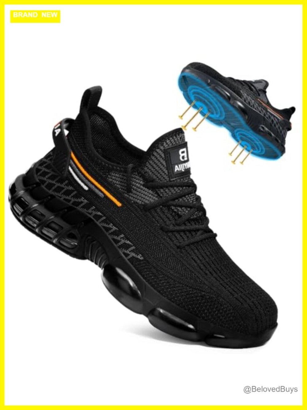 Steel Toe Work Shoes for Men Lightweight Safety Sneakers